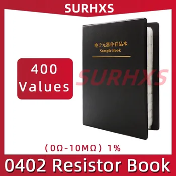 0402 400 Değerleri 1 % SMD direnci Örnek Kitap RC0402 FR-07 0R~10M 400 Değerleri 50 adet 20000 adet Dirençler Kiti 11