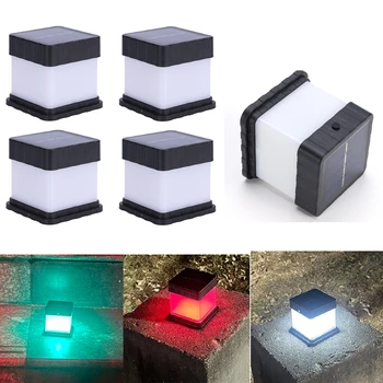 1-4 ADET LED Güneş Çit Sokak Lambası Su Geçirmez Çim Geçit Aydınlatma şarj edilebilir pil Anahtarı Kontrolü Kolay Kurulum 1