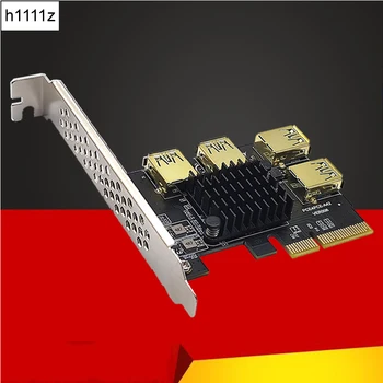 1 4 PCI Yükseltici Kartı PCI Adaptör PCI 4 PCI Express X4 X1 KLAVYE için Slot 1 Çevirin.BTC Miner Madencilik İçin 0 Yükseltici Kart Dönüştürücü 