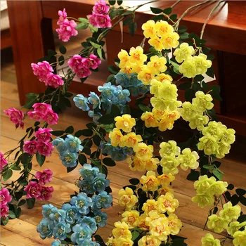 1.7 m yapay çiçekler Ivy Vine Gül Sahte Çiçekler Rattan simülasyon rattan bitki düğün dekor için ev bahçe partisi dekorasyonu 18
