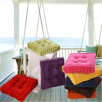 1 adet kare şekli ekose kalın kış sıcak sandalye yastık yastık yumuşak yıkanabilir pamuk ev kat dekor