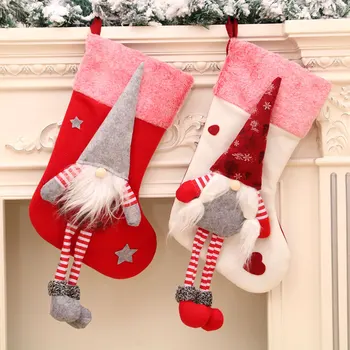 1 adet Noel Tomte Cüceler Çorap İsveç Santa Noel Çorap Aile, Çocuklar, Noel Ağacı Süsleri