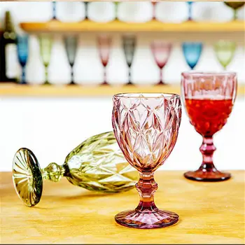 1 ADET Renkli şampanya kadehi Cam Bardak Kokteyl Viski Bardağı Kristal Heykel meyve suyu bardağı Kadeh şarap bardağı Kristal