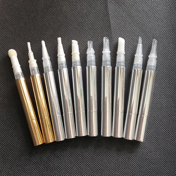 10 adet 3ML Doldurulabilir bükümlü kalem Boş Özü Emülsiyon Ambalaj Kozmetik Konteyner Oje Sıvı Dudak Parlatıcısı Tüp Fırça ile 3