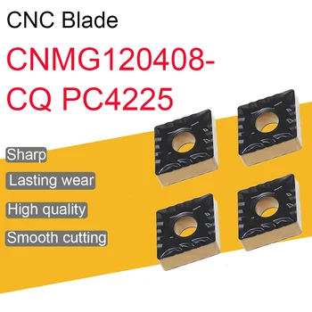 10 ADET CNMG120408-CQ PC4225 Karbür Uçlar CNC Dış Torna Yüksek Kaliteli CNMG12 Bıçak Metal Torna Kesme Aletleri 11