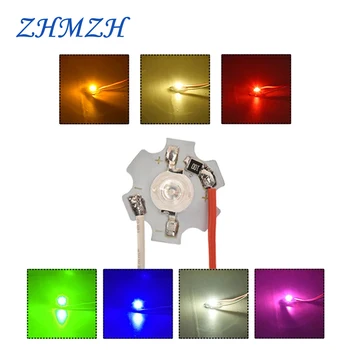 10 adet / grup LED çip 1W Yüksek Güç led ışık Boncuk Al Kurulu 20mm Downlight Spot Beyaz Mavi Yeşil Kırmızı Mor Sarı 11