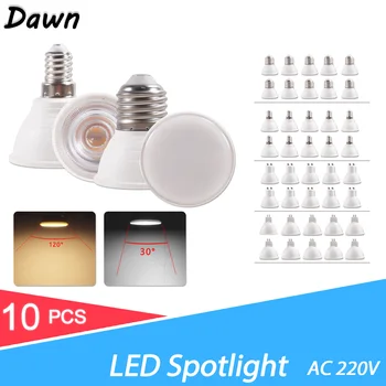 10 adet Lampada LED ampul MR16 GU5. 3 GU10 E27 E14 5 W 3 W 220 V-240 V Bombillas LED lamba Spot Lampara LED Spot ışık 30/120 derece 10