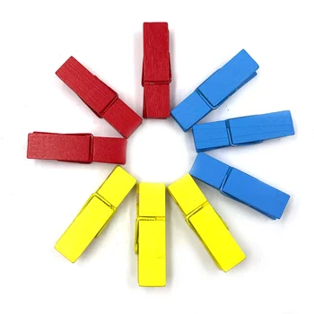 10 adet Mini Renkli ahşap ataş Ofis Malzemeleri Fotoğraf Memo Peg Pin DIY Zanaat Kartpostal Dekorasyon Klipleri Uzunluğu 4.5 cm 19
