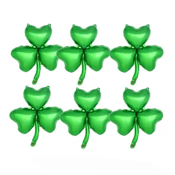 10 adet Yeşil Yonca Folyo Balon Aziz Patrick Günü Partisi Süslemeleri Shamrock Balon İrlandalı Günü Partisi Düğün Ev Dekor Malzemeleri 4