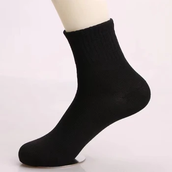 10 Pairs Erkekler Düz Renk Pamuk Çorap Orta Tüp Sonbahar Kış Rahat Çorap 8