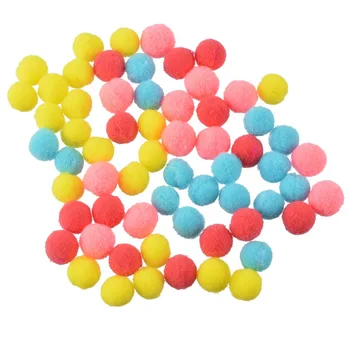 100 Adet Çok renkler Ponponlar Topu DIY Yumuşak Pom Poms El Sanatları Çocuklar İçin Ev Düğün Dekorasyon Parti Malzemeleri 1.2 cm
