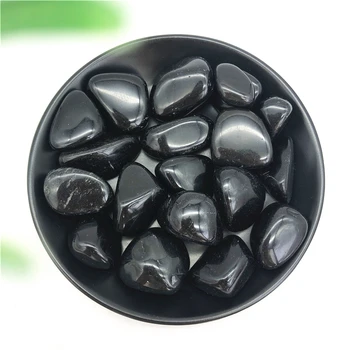 100g 20-30mm Büyük Boy Doğal Siyah Obsidyen Kuvars Kristal Taş Cilalı Numune Mineraller Doğal Taşlar ve Mineraller 2