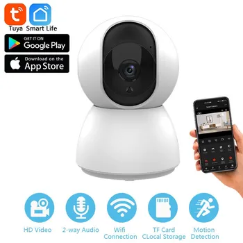 1080P Tuya Akıllı Mini WiFi IP Kamera Kapalı Kablosuz Gözetim Otomatik İzleme İnsan Ev Güvenlik CCTV bebek izleme monitörü Sıcak 20