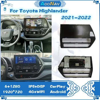 12.3 inç Araba Radyo Toyota Highlander 2021-2022 İçin Tesla Tarzı Dikey Ekran GPS Navigasyon Stereo Alıcısı Multimedya Oynatıcı 12