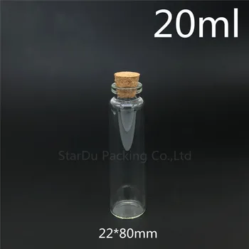 1200 adet 20ml Küçük Sevimli Mini Mantar Tıpa Cam Şişeler Şişeler Kavanoz Konteynerler 20cc Küçük Dileğiyle mantarlı şişe 8