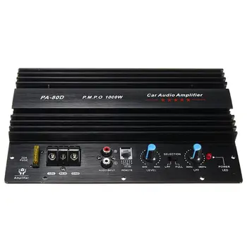 12V 1000W Mono Araba ses güç amplifikatörü Güçlü Bas Subwoofer Amp PA80D 4