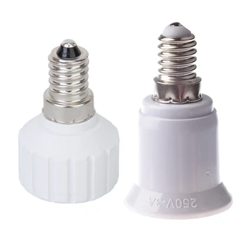 2 Adet LED ışık lamba vida ampul soket adaptörü dönüştürücü, E14 E27 ve E14 GU10 için 12