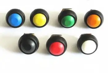 2 adet PBS-33B 12mm Çap. Anlık Yuvarlak basmalı düğme anahtarı Sarı Yeşil Mavi Siyah 23