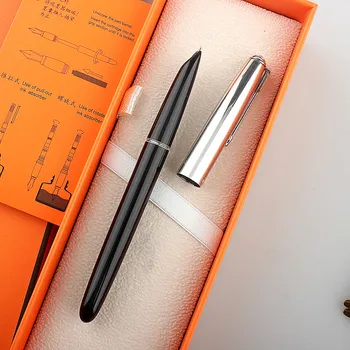 2 ADET Reçine Klasik dolma kalem Gümüş Kap Ekstra İnce Ucu 0.38 mm Mürekkep Kalemler İmza Kırtasiye Malzemeleri 1