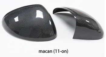 2 parça Porsche Cayenne Macan 958 İçin modifiye karbon fiber dikiz aynası kapağı 18