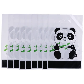 20 adet Kawaii Panda Karikatür Bisküvi Çantası Plastik Şeker Çerez Gıda Kek Çanta Kutusu Hediye Paketleme Çantası Düğün Parti Dekor Kaynağı