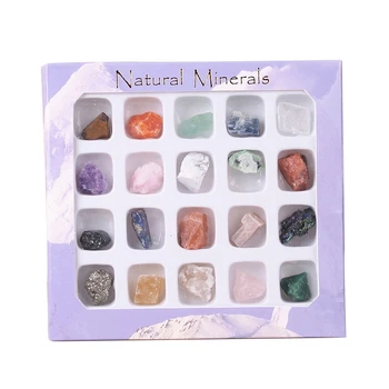 20 Doğal Taş Fosil Ham Mineral Kristal Florit Mineraller Karışık İlkel Kaya Örnekleri İçin Ev Eğitim Dekorasyon 7