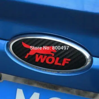 20 x Yeni Araba Styling Araba Sticker Kapakları Karbon Fiber vinil yapışkan Kurt Amblemi Ford Focus MK için 1 Odak MK 2 3