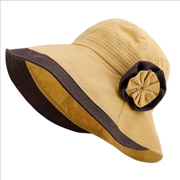 2020 Yaz Büyük Geniş Ağız Çiçek güneş şapkası Kadınlar için UV Koruma plaj şapkası Kadın Net Katlanabilir güneş şapkaları bayan Kova Şapka 15