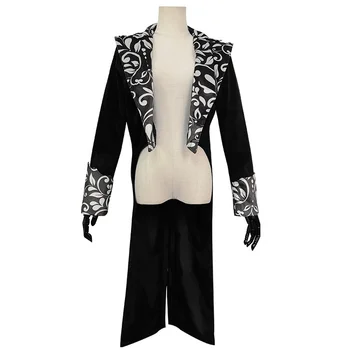 2020 yeni punk karnaval kadın uzun gotik ceket ceket elbise siyah steampunk kostüm 22