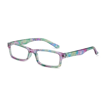 2021 Moda Retro Baskı okuma gözlüğü Erkekler Kadınlar Kare Çiçek Çerçeve PC Lens Unisex Rahat Vintage Gözlük Gafas 15