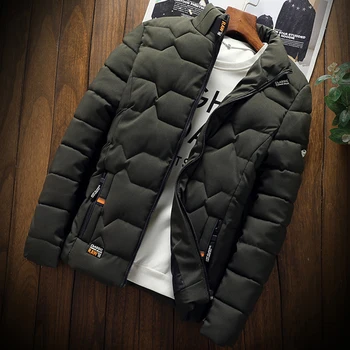 2021 Sonbahar Kış Erkek Pamuk Yastıklı Ceketler erkek Moda Rahat Açık Ceketler sıcak tutan kaban Erkek Dış Giyim Kalınlaşmak Aşağı Palto