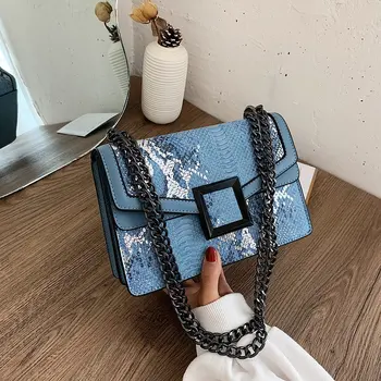 2021 yeni kadın askılı omuz çantası kız alışveriş çantası yüksek kaliteli yılan desen lüks tasarım bayanlar Crossbody çanta ucuz Kadın 11
