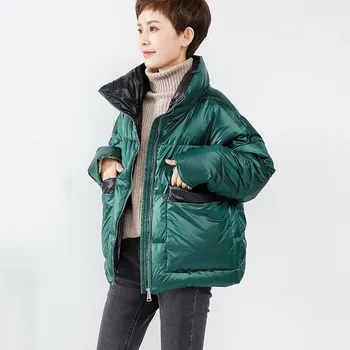 2021 Yeni Koreli kadın Kısa pamuklu ceket kışlık ceketler Ceket Gevşek Parker Palto Soğuk Sıcak Aşağı Pamuklu Ceketler Ropa Mujer