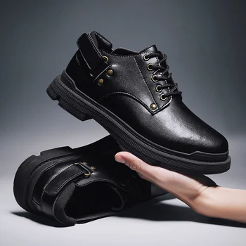 2021 Yeni Tasarım MensShoes Klasik Yuvarlak Ayak Deri Elbise Ayakkabı Erkekler Lace Up Oxford İş Resmi Ayakkabı Adam 8