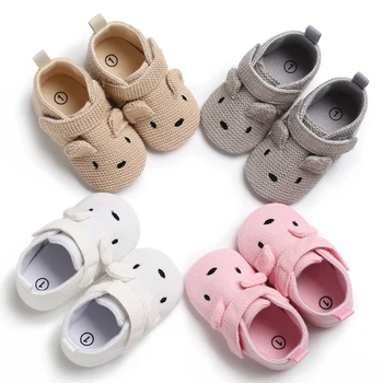 2021 Yeni Varış Toddler Yenidoğan Bebek Erkek Kız Hayvan Beşik Ayakkabı Bebek Karikatür Yumuşak Taban kaymaz Sevimli Sıcak Hayvan Bebek Ayakkabıları