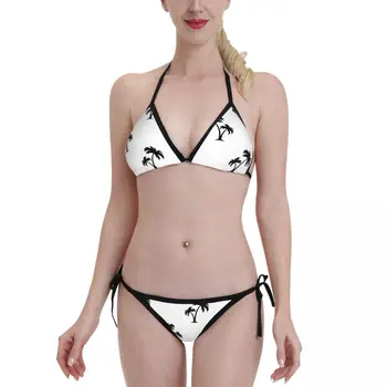 2022 Kadın Seksi Bodysuit bikini seti Mayolar Mayo Tropikal Palmiye Ağaçları Beachwear Seti Push Up Mayo 19