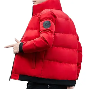 2022 Kış Yeni Orta Yaşlı ve Genç insanların Kalınlaşmış Sıcak Büyük Boy Standı Yaka erkek Pamuk kapitone ceket