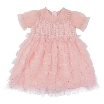 2022 Yaz Bebek Parti Katmanlı Elbise Kız Çocuklar İçin Prenses Elbise Çocuk Butik kıyafetler elbiseler Giyim 0-6Y