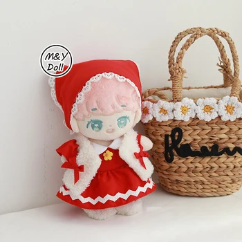 20cm Jpop Cosplay oyuncak bebek giysileri Kırmızı Elbise Noel Yeni Yıl Elbise Tavşan Ayakkabı Lisa Gül Jennie Idol Bebek Aksesuarları noel hediyesi 6