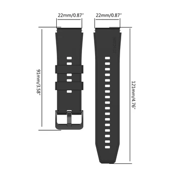 22mm Silikon Kordonlu Saat Ayarlamak saat kayışı Kayışı ile Uyumlu honorwatch GS PRO / MagicWatch2 46mm / Magicwatch 1st gen 87HC 10