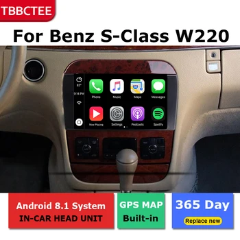 2Din Mercedes Benz S Sınıfı İçin W220 1995 ~ 2005 Araba Android Radyo Multimedya Oynatıcı GPS Navigasyon IPS Ekran HıFı WıFı BT 2
