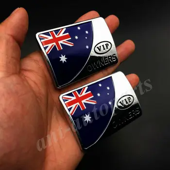 2x Metal Avustralya Avustralya Bayrağı araç amblemi Rozeti Motosiklet Sticker Fairing 16