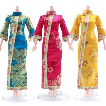 3 Adet Cosplay Elbise barbie bebek Kıyafetler 1/6 Geleneksel Çin Antik Güzellik Kostüm Elbise Parti Abiye Oyuncaklar 4