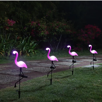 3 adet Güneş bahçe ışıkları, Flamingo güneş bahçe dekor ışıkları güneş Bahçe Yard sanat Yard dekor su geçirmez veranda çim avlu