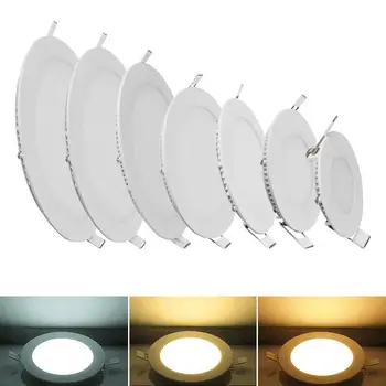 3 W - 24 W yuvarlak LED tavan ışığı Gömme Ev Mutfak Banyo Lambası LED Panel aşağı ışıkları sıcak Soğuk Beyaz Aydınlatma Lambaları 17