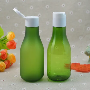 30 adet / grup 150ml Yeşil Plastik şampuan şişesi, Flip / Disk Kapağı, Boş Krem Kabı, Doldurulabilir krem şişesi, 5oz PET Kavanoz 2