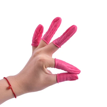 30 adet Tek Kullanımlık Lateks Kauçuk Parmak Anti-statik Parmak Koruyucu Eldiven