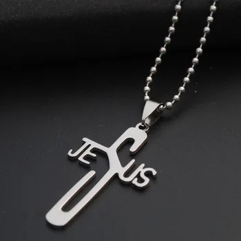 30 paslanmaz çelik İngilizce İlk harf İSA haç kolye kolye kişilik alfabe Hıristiyan inanç kolye takı 11