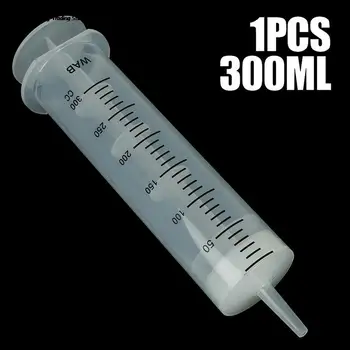 300ml Plastik Şırınga Büyük Kapasiteli Şırınga Şeffaf Kullanımlık Steril Ölçüm Enjeksiyon Şırınga Besin Hidroponik 19