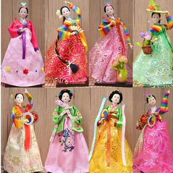30CM Kore Bebek Figürü Kore Sanat ve El Sanatları Süs Kore ipek Bebek Kore Elbise Süsleme Hediye Bebek Modeli 11